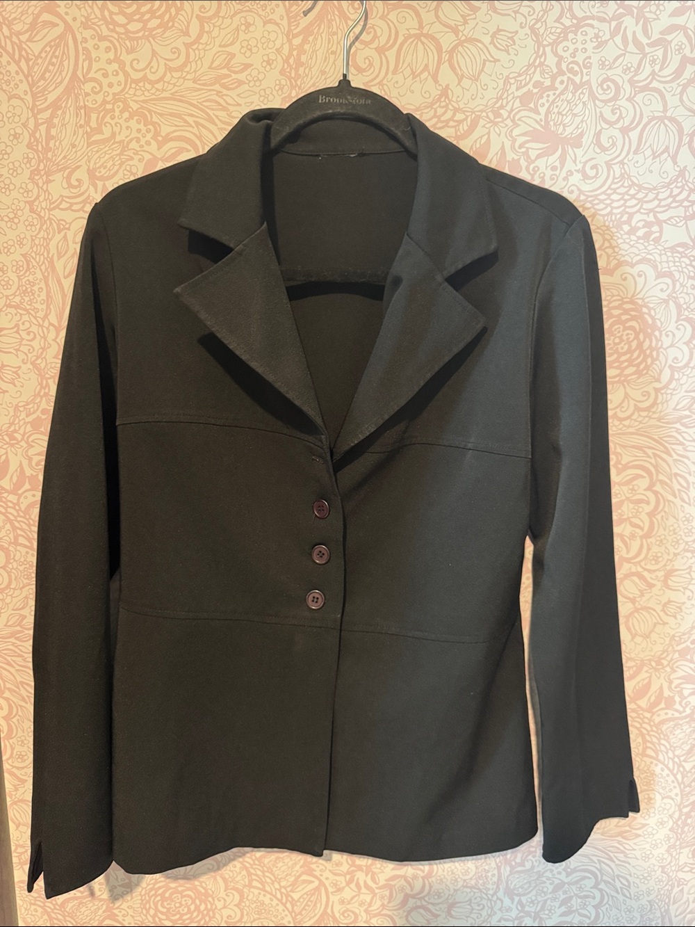 Source Unknown Black Women's Tailored Blazer with Notched Lapel